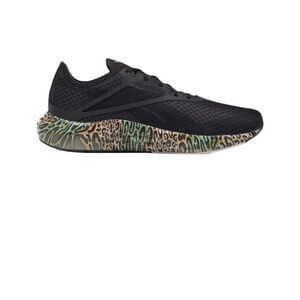 Reebok Black Sneakers with Leopard Print Sole